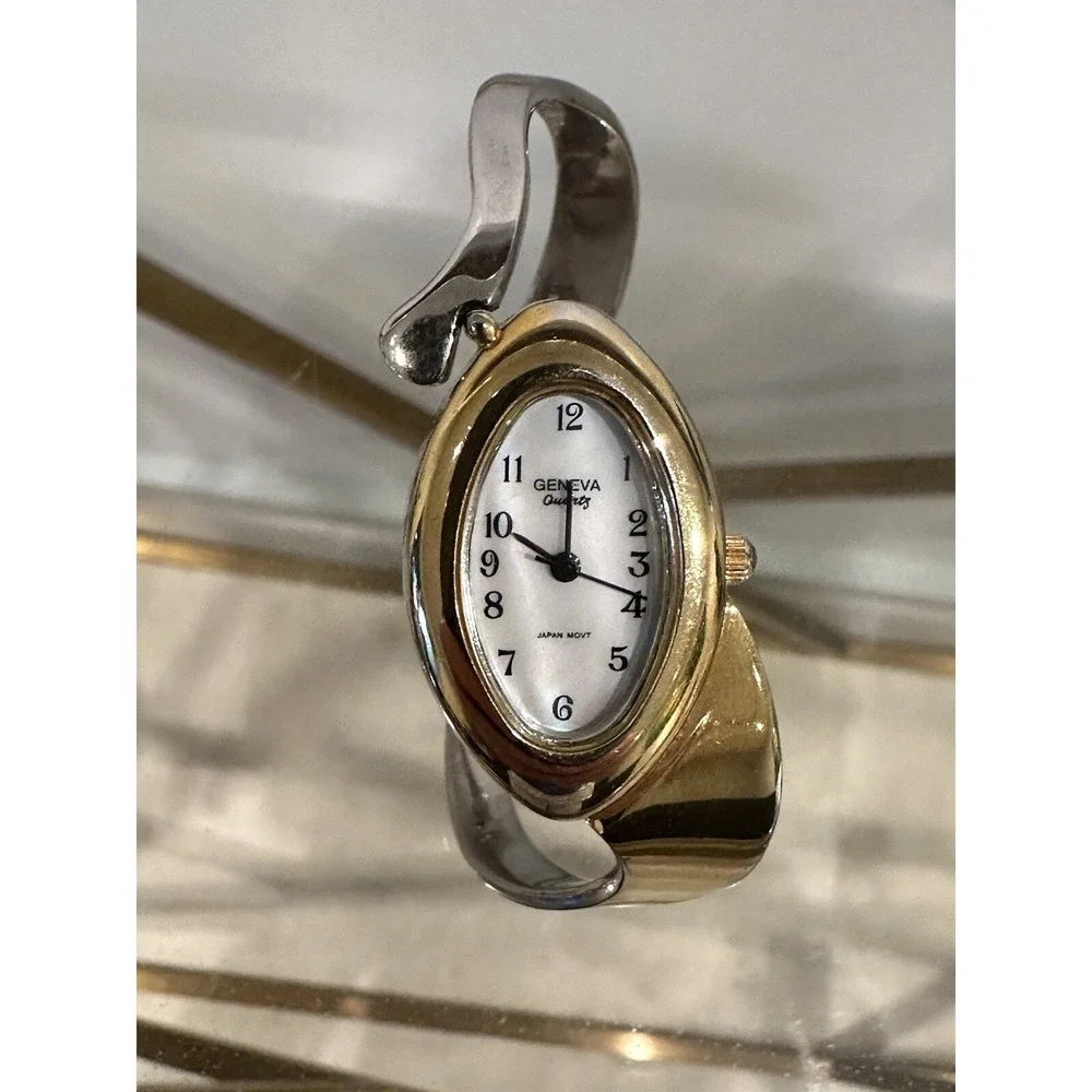 Geneva Gold and Silver Tone Quartz Analog Women's Watch